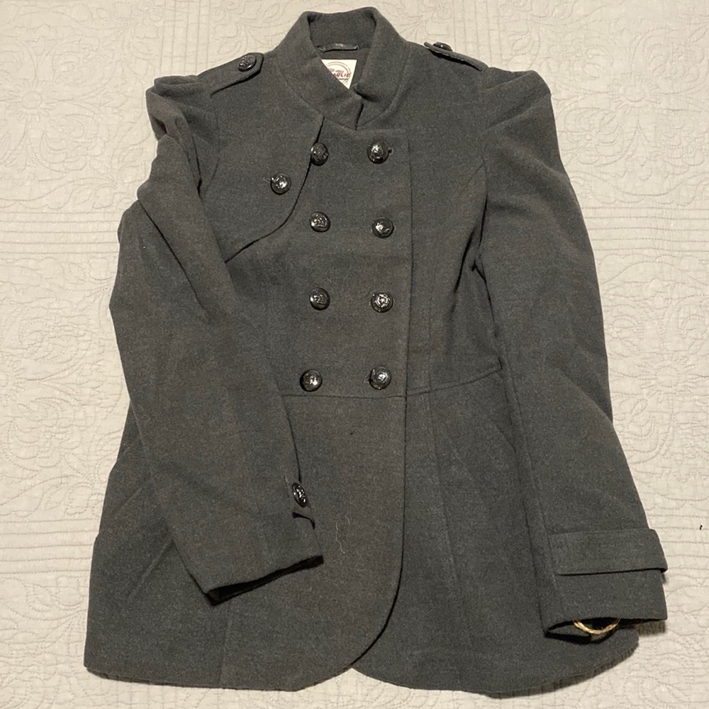 Hydraulic Pleated Pea Coat - XL
